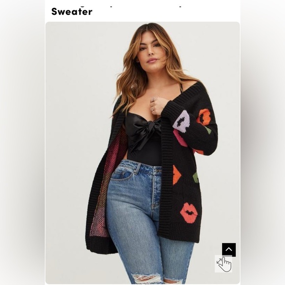Torrid Cardigan Open Front Drop Shoudler Sweater - Picture 5 of 5